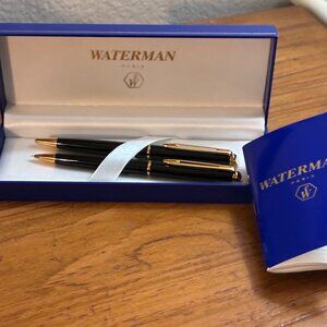 Waterman Pen & Mechanical Pencil Set in Original Box - EXCELLENT Condition